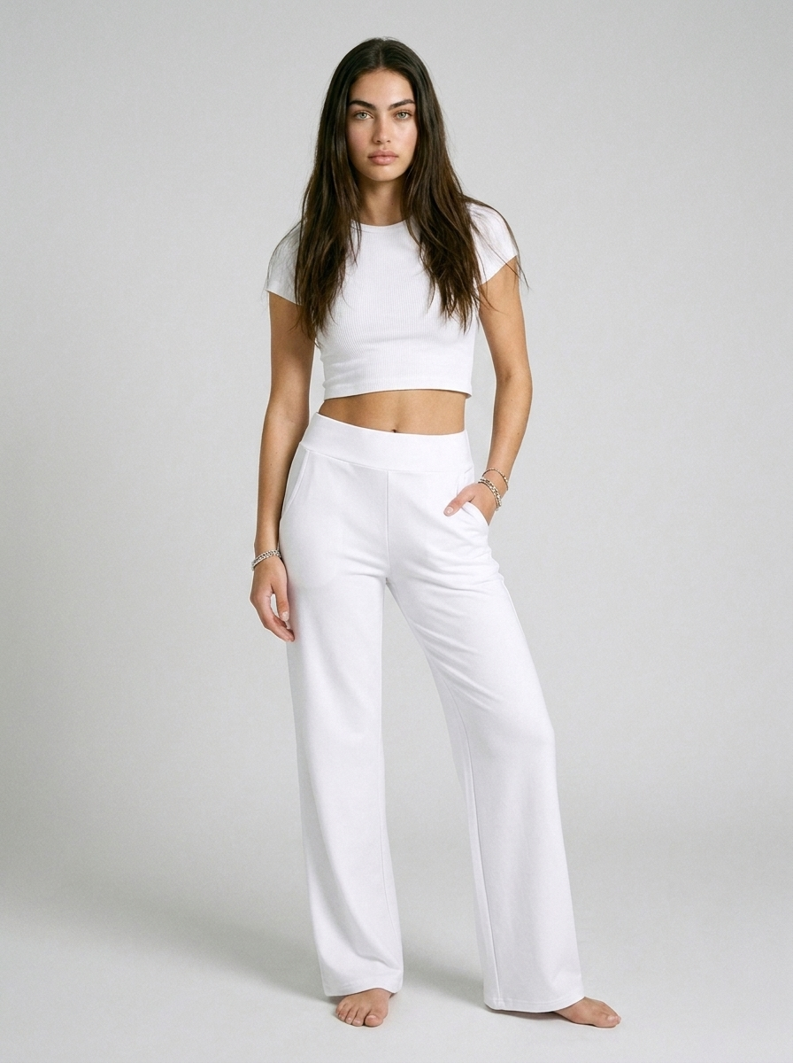 Pantalones elegantes de jersey suave