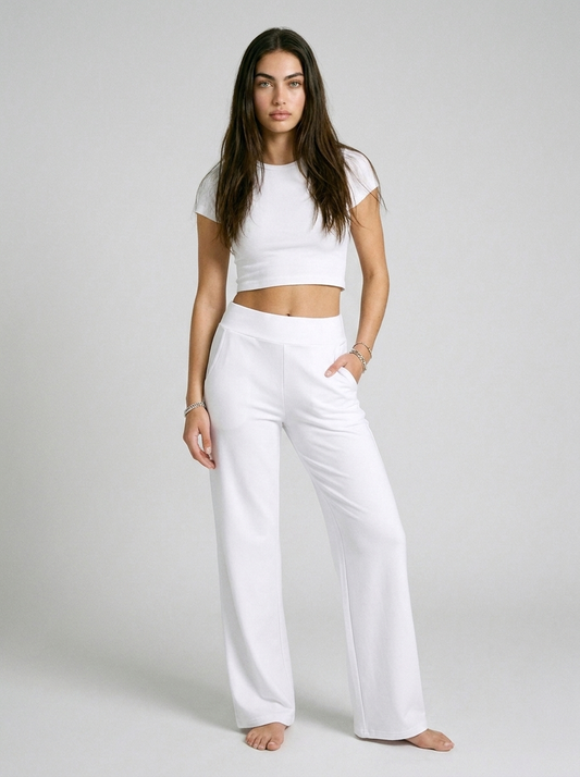 Pantalones elegantes de jersey suave