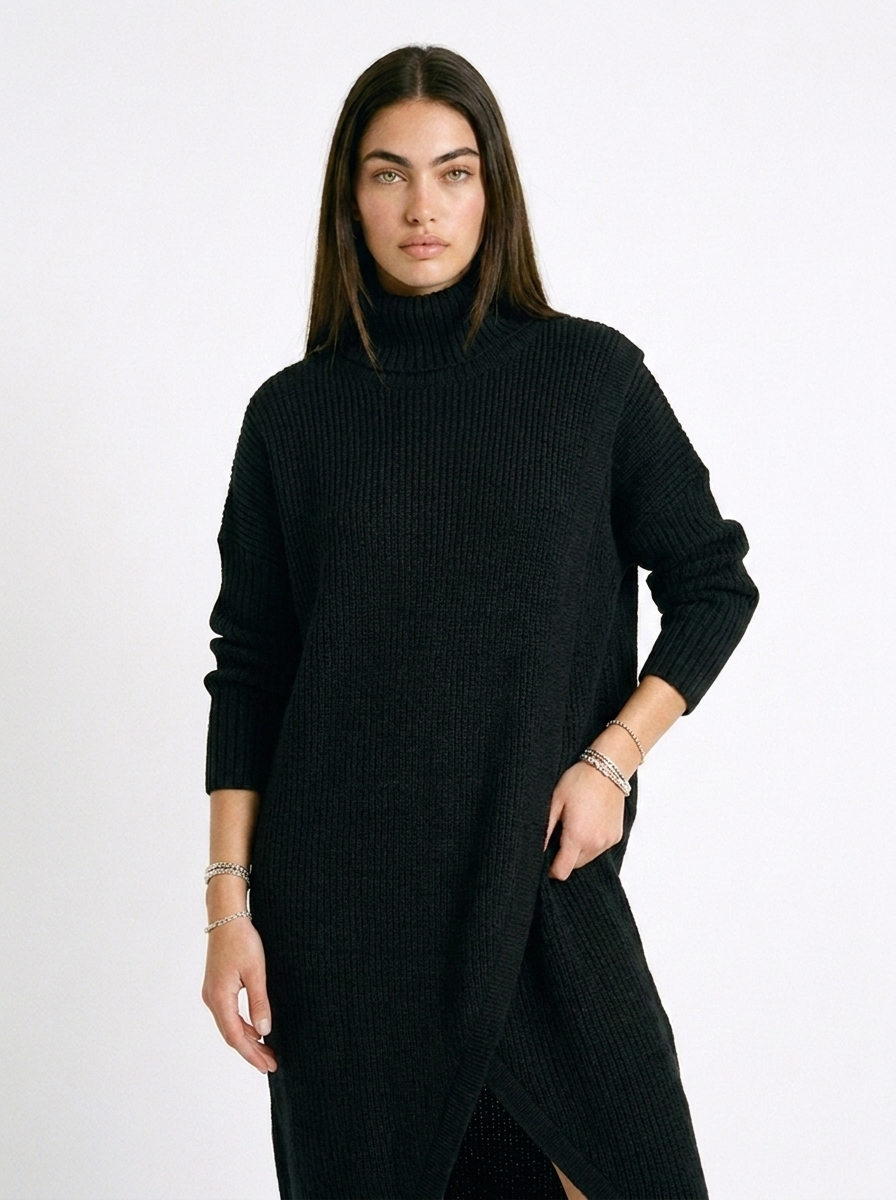 Jersey de cuello alto y manga larga