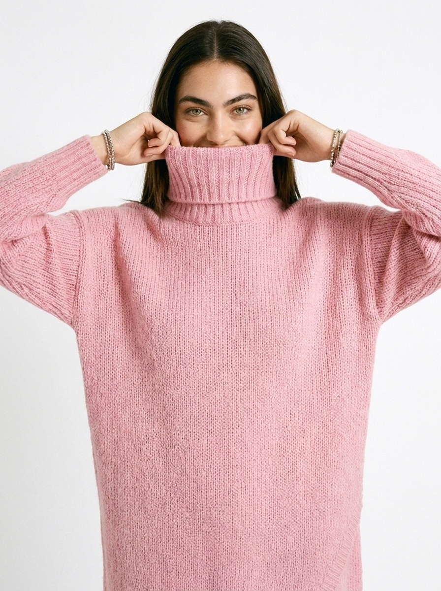 Jersey de cuello alto y manga larga